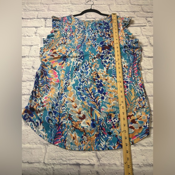 Floral Sleeveless Top - Multicolor, “Lilly Inspired” Size 2X - Picture 5 of 6